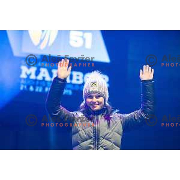 Anna Fenninger during slalom start number draw, 51st Golden Fox, Maribor, 21.2.2015