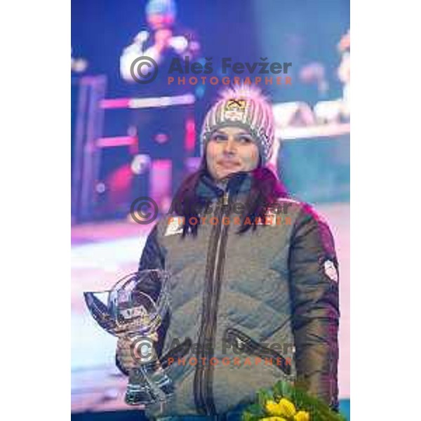 Anna Fenninger during slalom start number draw, 51st Golden Fox, Maribor, 21.2.2015