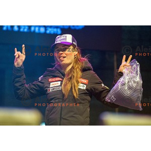 Tina Maze during slalom start number draw, 51st Golden Fox, Maribor, 21.2.2015