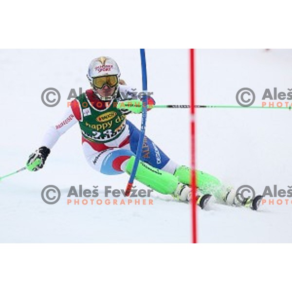 first run of 51. Golden Fox- Zlata Lisica FIS World Cup Slalom in Maribor, Slovenia on February 22, 2015