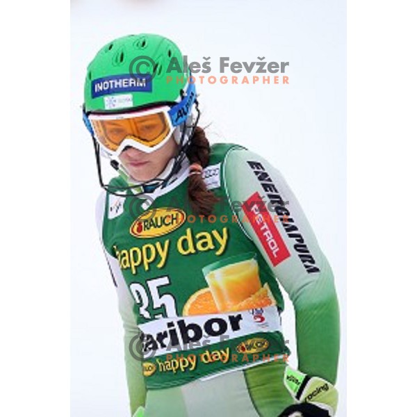Katarina Lavtar (SLO) during first run of 51. Golden Fox- Zlata Lisica FIS World Cup Slalom in Maribor, Slovenia on February 22, 2015