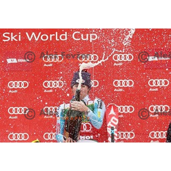 Mikaela Shiffrin (USA), winner of 51. Golden Fox- Zlata Lisica FIS World Cup Slalom in Maribor, Slovenia on February 22, 2015
