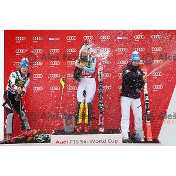Mikaela Shiffrin (USA), winner of 51. Golden Fox- Zlata Lisica FIS World Cup Slalom in Maribor, Slovenia on February 22, 2015