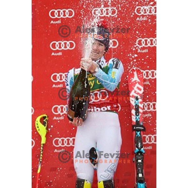 Mikaela Shiffrin (USA), winner of 51. Golden Fox- Zlata Lisica FIS World Cup Slalom in Maribor, Slovenia on February 22, 2015