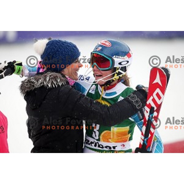 Mikaela Shiffrin (USA), winner of 51. Golden Fox- Zlata Lisica FIS World Cup Slalom in Maribor, Slovenia on February 22, 2015
