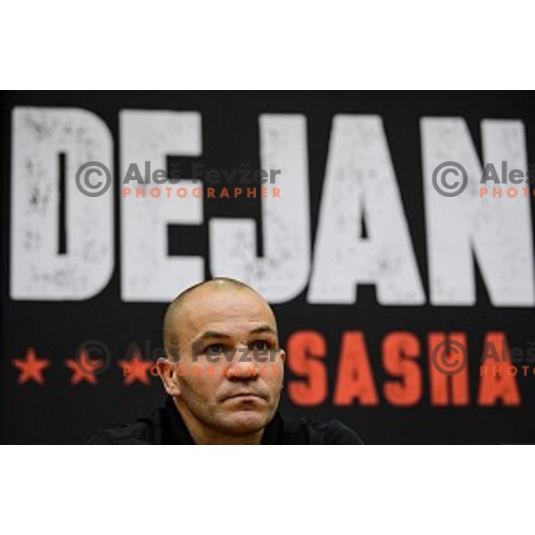 Dejan Zavec at the press conference for the announcement of the boxing match with Sasha Yengoyan, Petrol building,Ljubljana, Slovenia, 24.02.2015