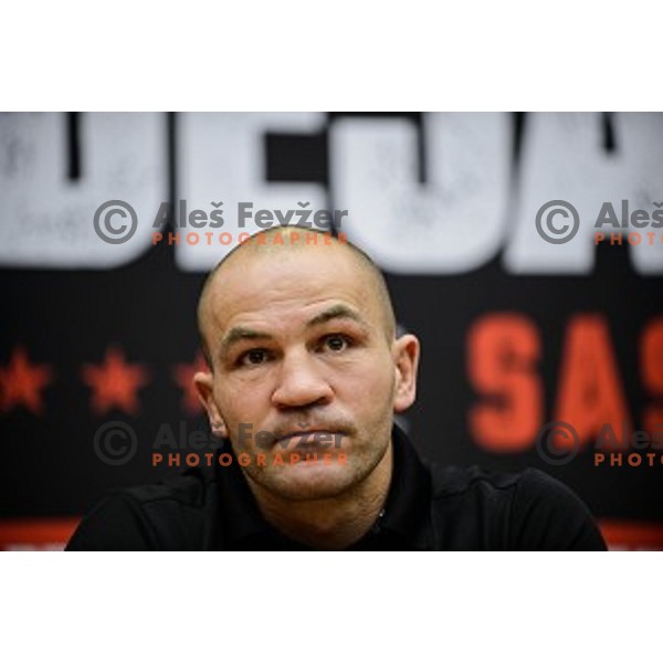 Dejan Zavec at the press conference for the announcement of the boxing match with Sasha Yengoyan, Petrol building,Ljubljana, Slovenia, 24.02.2015