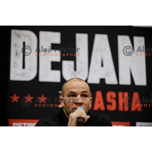 Dejan Zavec at the press conference for the announcement of the boxing match with Sasha Yengoyan, Petrol building,Ljubljana, Slovenia, 24.02.2015
