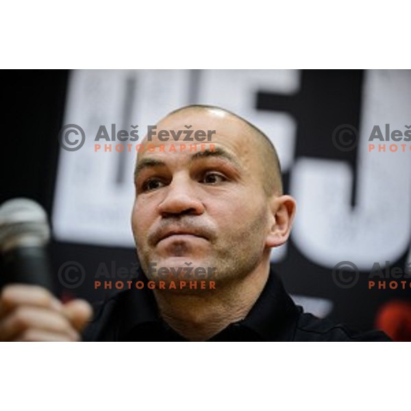 Dejan Zavec at the press conference for the announcement of the boxing match with Sasha Yengoyan, Petrol building,Ljubljana, Slovenia, 24.02.2015