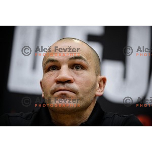 Dejan Zavec at the press conference for the announcement of the boxing match with Sasha Yengoyan, Petrol building,Ljubljana, Slovenia, 24.02.2015