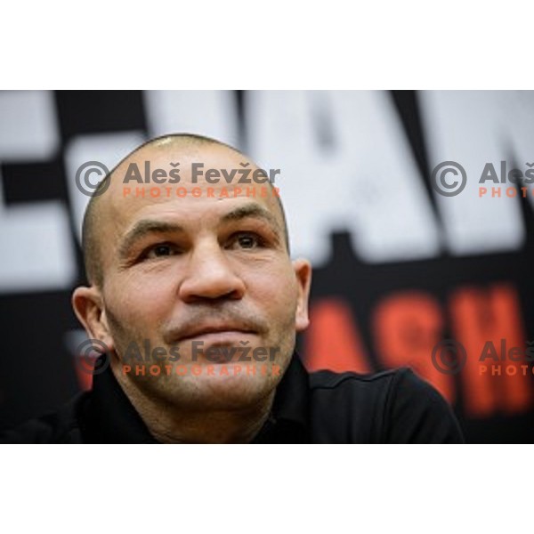 Dejan Zavec at the press conference for the announcement of the boxing match with Sasha Yengoyan, Petrol building,Ljubljana, Slovenia, 24.02.2015