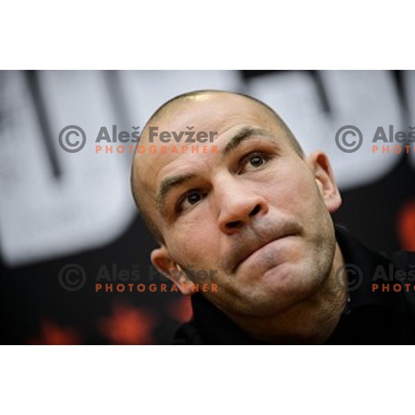 Dejan Zavec at the press conference for the announcement of the boxing match with Sasha Yengoyan, Petrol building,Ljubljana, Slovenia, 24.02.2015