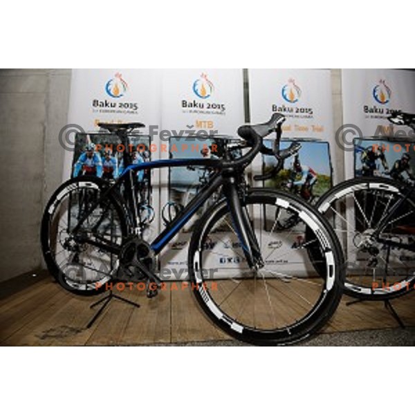 at the press conference and presentation of Baku Cycling project, Ljubljana castle ,Ljubljana, Slovenia, 24.02.2015