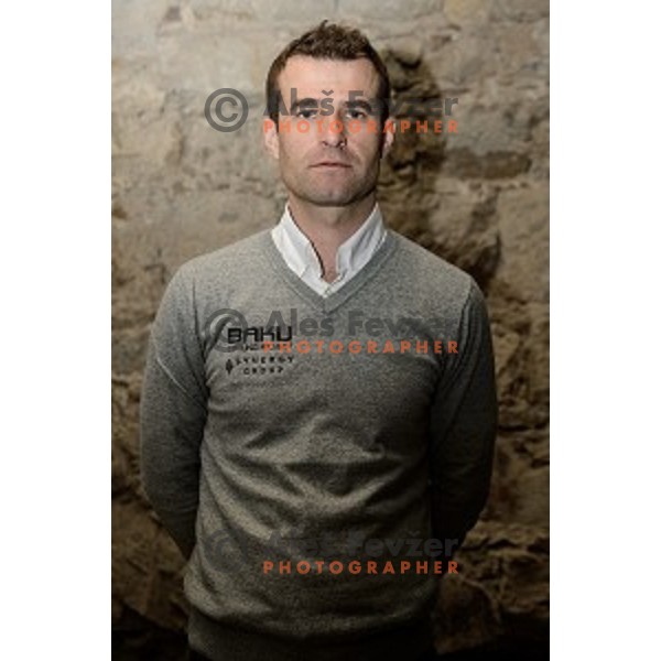 Andrej Hauptman at the press conference and presentation of Baku Cycling project, Ljubljana castle ,Ljubljana, Slovenia, 24.02.2015