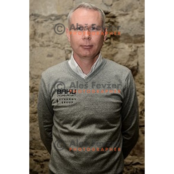 Tomaz Poljanec at the press conference and presentation of Baku Cycling project, Ljubljana castle ,Ljubljana, Slovenia, 24.02.2015