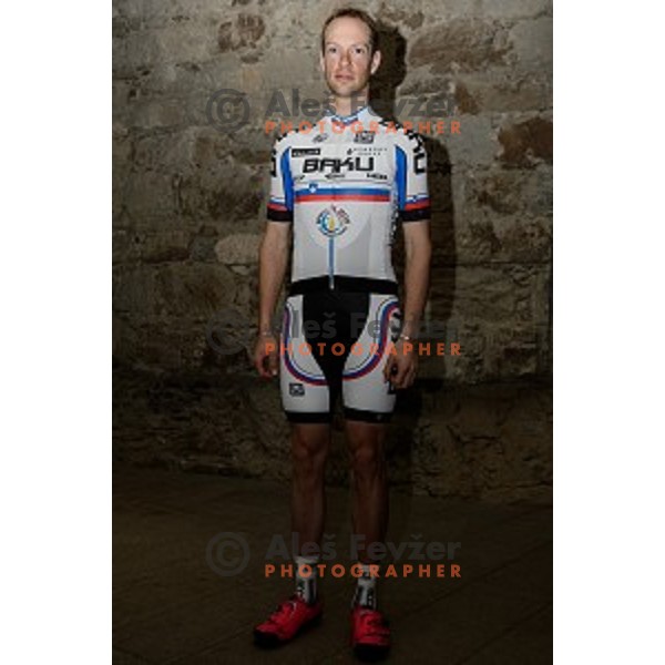 Matej Mugerli at the press conference and presentation of Baku Cycling project, Ljubljana castle ,Ljubljana, Slovenia, 24.02.2015
