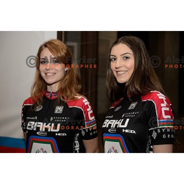 at the press conference and presentation of Baku Cycling project, Ljubljana castle ,Ljubljana, Slovenia, 24.02.2015