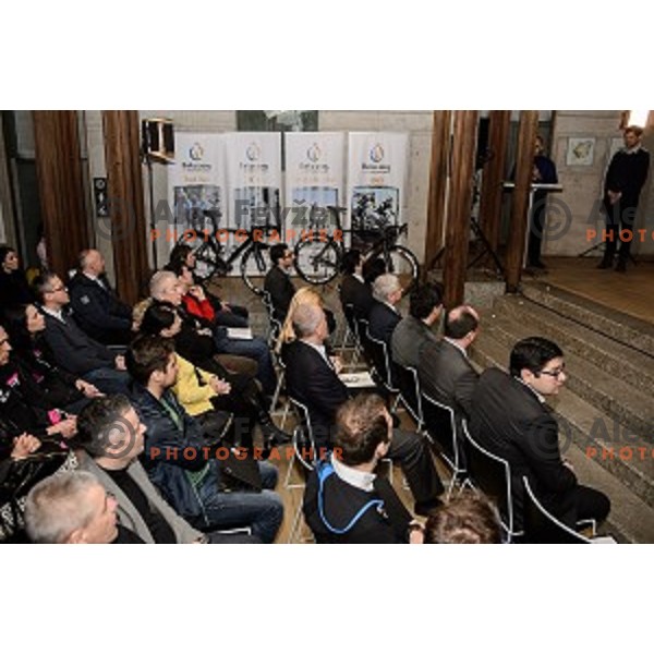 at the press conference and presentation of Baku Cycling project, Ljubljana castle ,Ljubljana, Slovenia, 24.02.2015