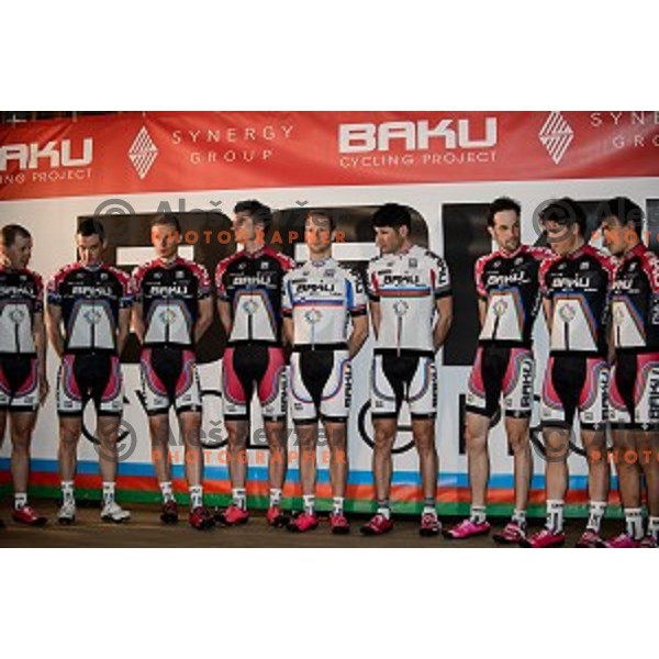 Matej Mugerli, at the press conference and presentation of Baku Cycling project, Ljubljana castle ,Ljubljana, Slovenia, 24.02.2015