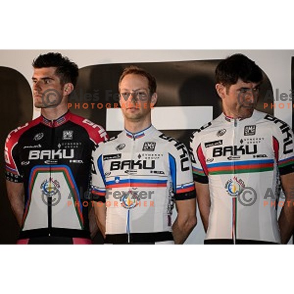 Matej Mugerli, at the press conference and presentation of Baku Cycling project, Ljubljana castle ,Ljubljana, Slovenia, 24.02.2015