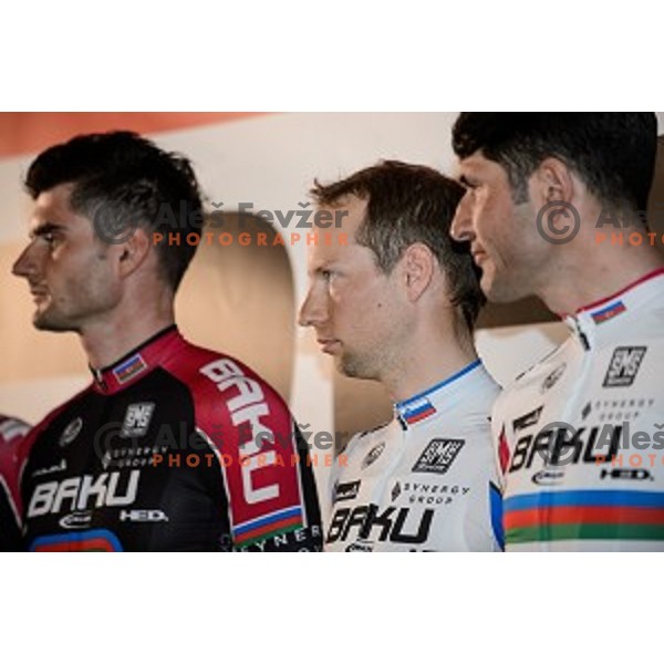 Matej Mugerli, at the press conference and presentation of Baku Cycling project, Ljubljana castle ,Ljubljana, Slovenia, 24.02.2015