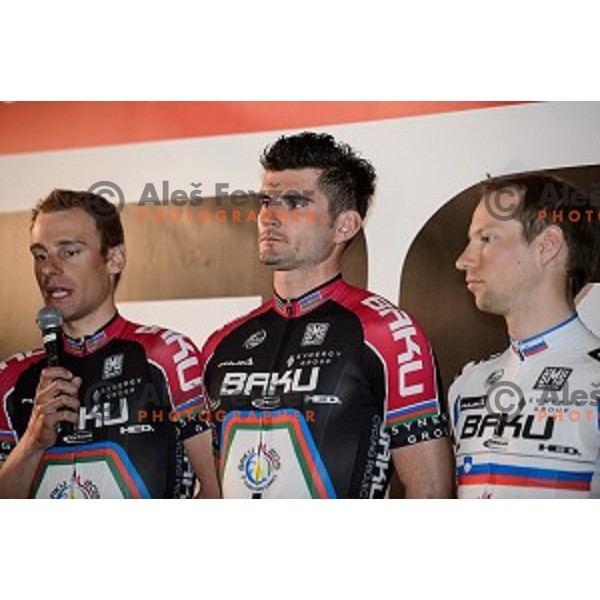 Matej Mugerli, at the press conference and presentation of Baku Cycling project, Ljubljana castle ,Ljubljana, Slovenia, 24.02.2015]