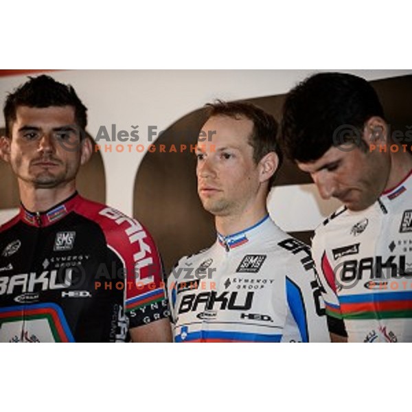 Matej Mugerli, at the press conference and presentation of Baku Cycling project, Ljubljana castle ,Ljubljana, Slovenia, 24.02.2015