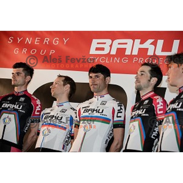Matej Mugerli, at the press conference and presentation of Baku Cycling project, Ljubljana castle ,Ljubljana, Slovenia, 24.02.2015
