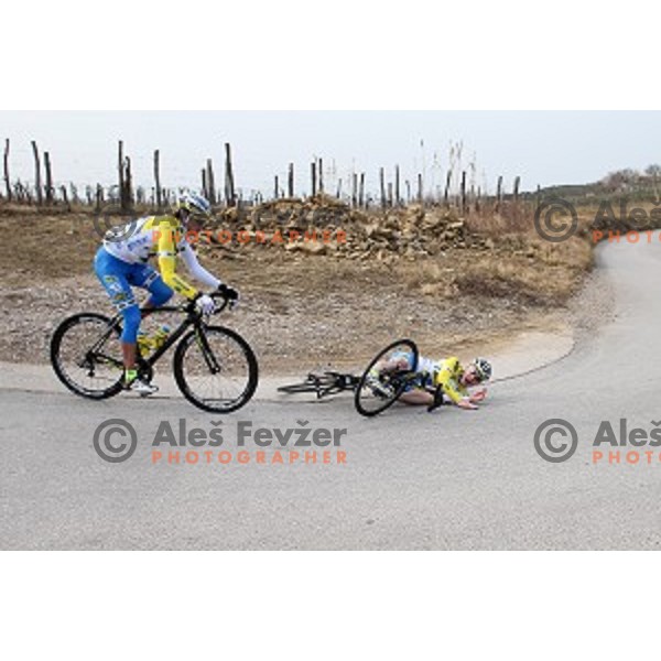 Primoz Roglic of Adria Mobil, second placed at 2.Grand Prix of Izola, Slovenia on March 1, 2015