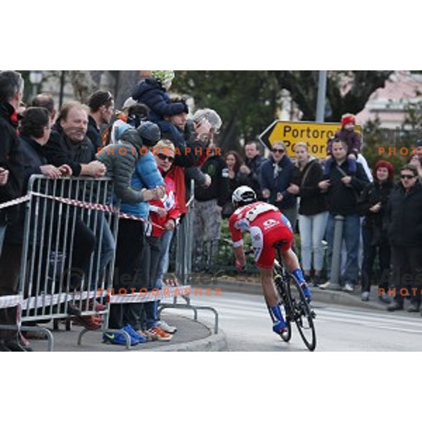 Primoz Roglic of Adria Mobil, second placed at 2.Grand Prix of Izola, Slovenia on March 1, 2015
