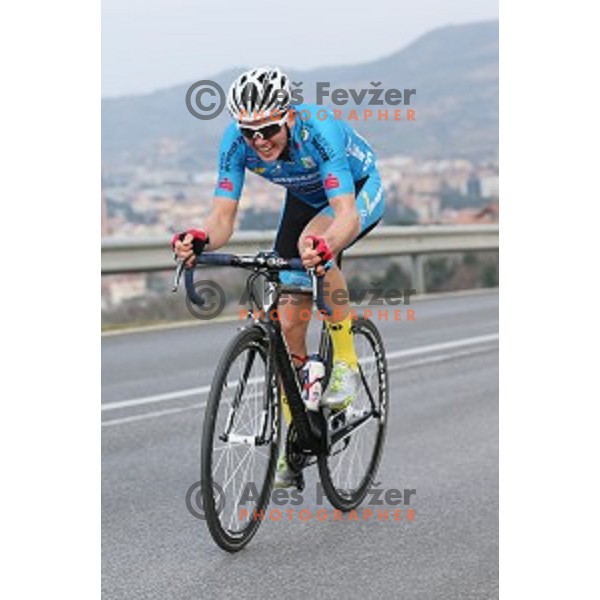 Gregor Muhllberger of Team Felbmayer Simplon Wels, winner of 2.Grand Prix of Izola, Slovenia on March 1, 2015