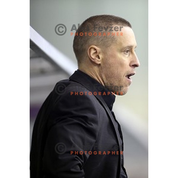 Fabian Dahlem, head coach of Telemach Olimpija in action during EBEL league ice-hockey match Telemach Olimpija-Bolzano in Tivoli Hall, Ljubljana, Slovenia on March 1, 2015