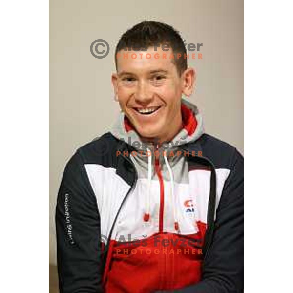 Krisitjan Fajt at Cycling federation of Slovenia press conference before second edition of Grand Prix of Izola race. Manzioli palace, Izola, Slovenia on February 28, 2015