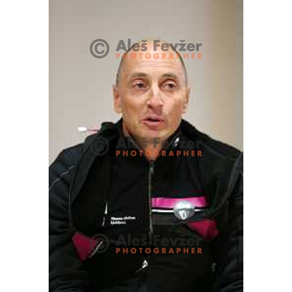 Marko Polanc at Cycling federation of Slovenia press conference before second edition of Grand Prix of Izola race. Manzioli palace, Izola, Slovenia on February 28, 2015