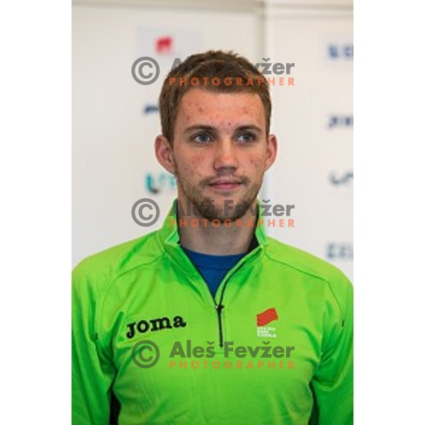 Zan Rudolf during Press conference before Athletics Indoor European Championships 2015, Ljubljana, Slovenia, on March 4, 2015