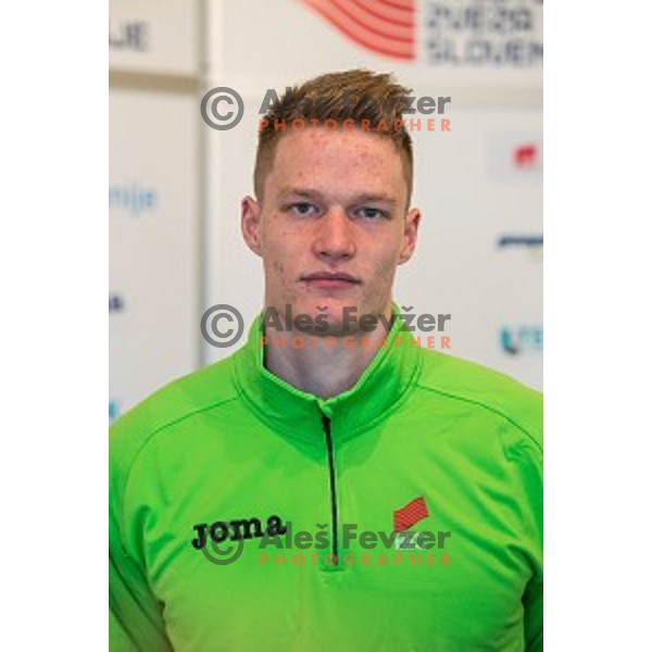 Luka Janezic during Press conference before Athletics Indoor European Championships 2015, Ljubljana, Slovenia, on March 4, 2015