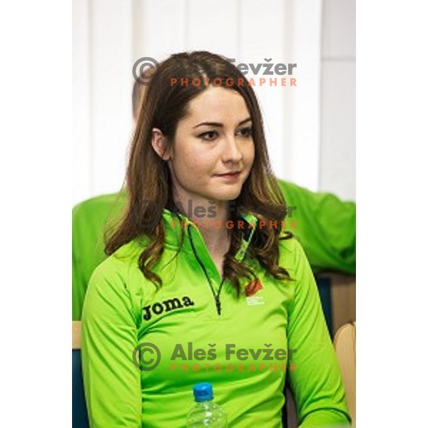 Nina Djordjevic during Press conference before Athletics Indoor European Championships 2015, Ljubljana, Slovenia, on March 4, 2015