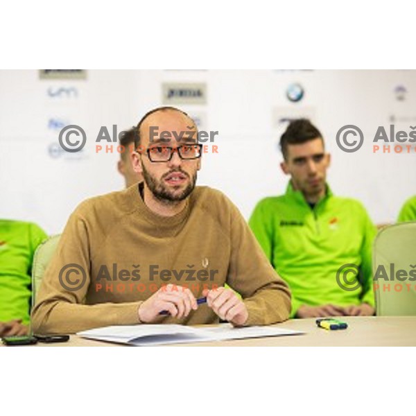 Luka Steiner during Press conference before Athletics Indoor European Championships 2015, Ljubljana, Slovenia, on March 4, 2015