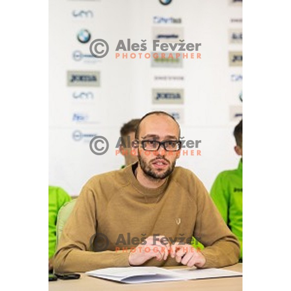 Luka Steiner during Press conference before Athletics Indoor European Championships 2015, Ljubljana, Slovenia, on March 4, 2015