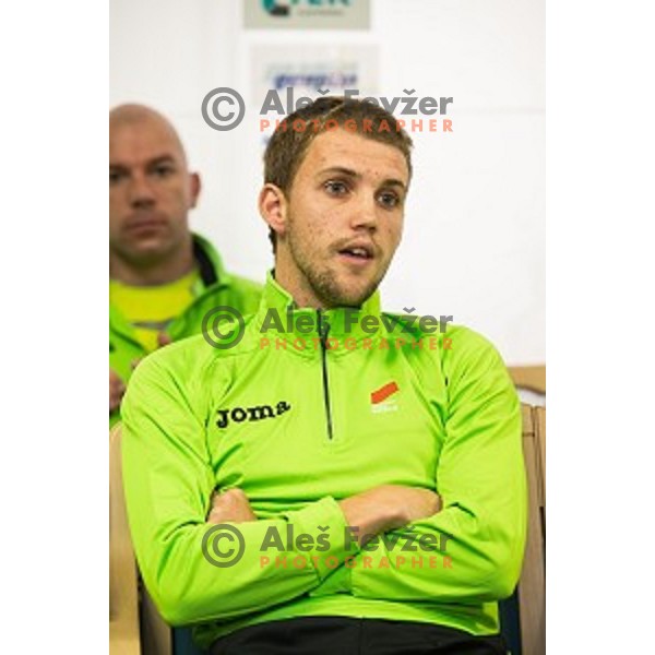 Zan Rudolf during Press conference before Athletics Indoor European Championships 2015, Ljubljana, Slovenia, on March 4, 2015