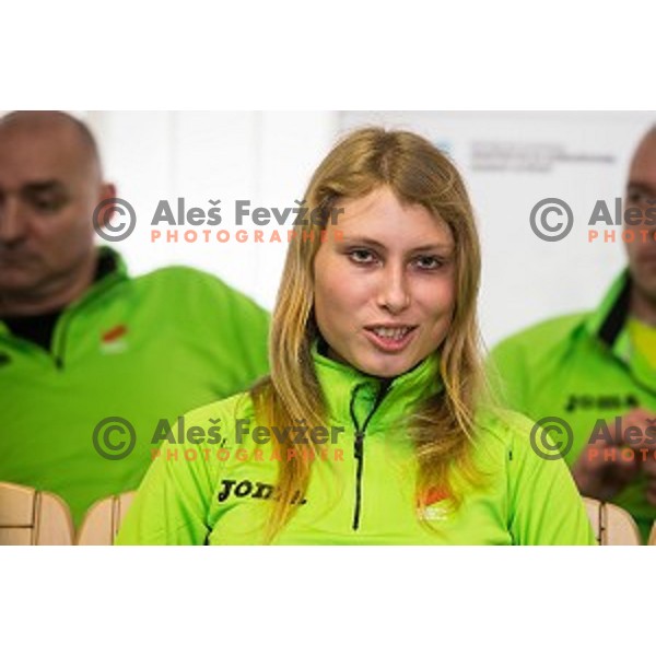 Marusa Mismas during Press conference before Athletics Indoor European Championships 2015, Ljubljana, Slovenia, on March 4, 2015