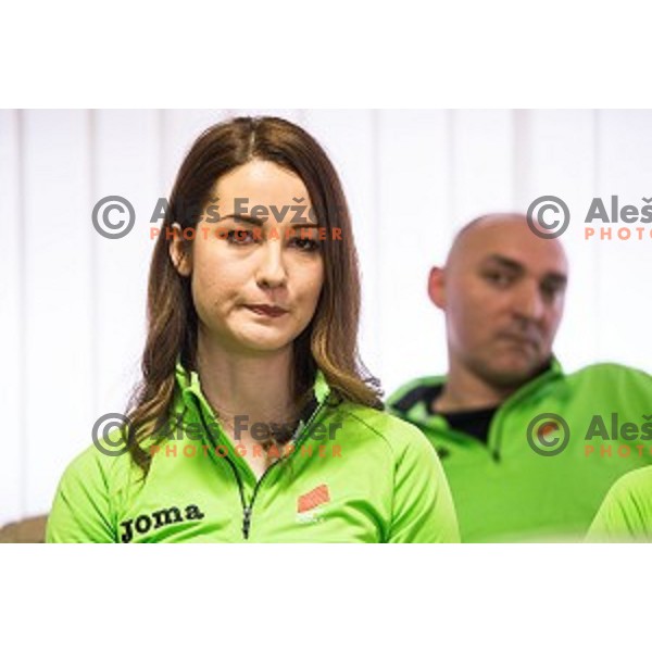 Nina Djordjevic during Press conference before Athletics Indoor European Championships 2015, Ljubljana, Slovenia, on March 4, 2015