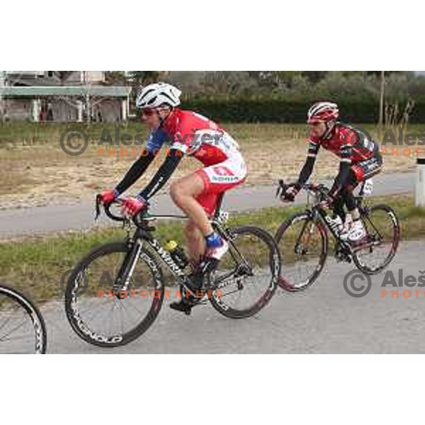 Domen Novak of Adria Mobil during Grand Prix of Izola UCI professional race, Izola, Slovenia on February 28, 2015
