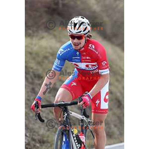 Primoz Roglic of Adria Mobil, second placed at 2.Grand Prix of Izola, Slovenia on March 1, 2015