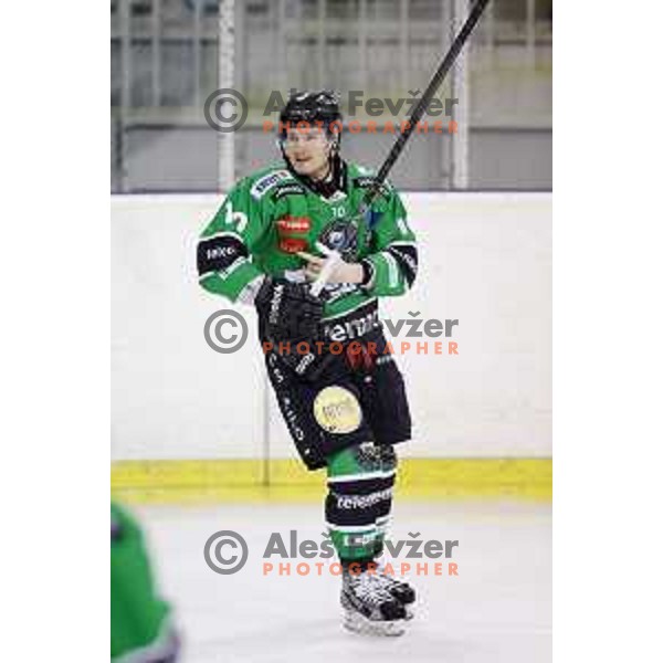 Tom Zanoski of Telemach Olimpija in action during EBEL league ice-hockey match Telemach Olimpija-Bolzano in Tivoli Hall, Ljubljana, Slovenia on March 1, 2015