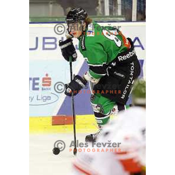 of Telemach Olimpija in action during EBEL league ice-hockey match Telemach Olimpija-Bolzano in Tivoli Hall, Ljubljana, Slovenia on March 1, 2015
