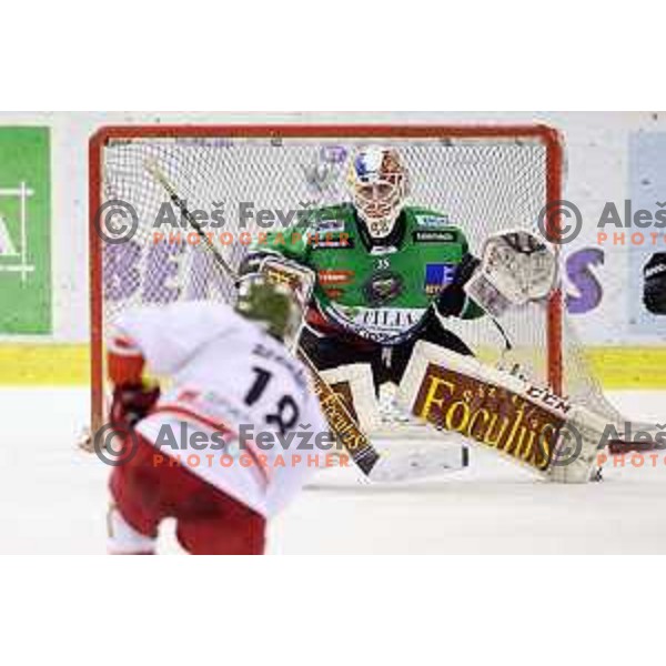 Miika Wiikman of Telemach Olimpija in action during EBEL league ice-hockey match Telemach Olimpija-Bolzano in Tivoli Hall, Ljubljana, Slovenia on March 1, 2015