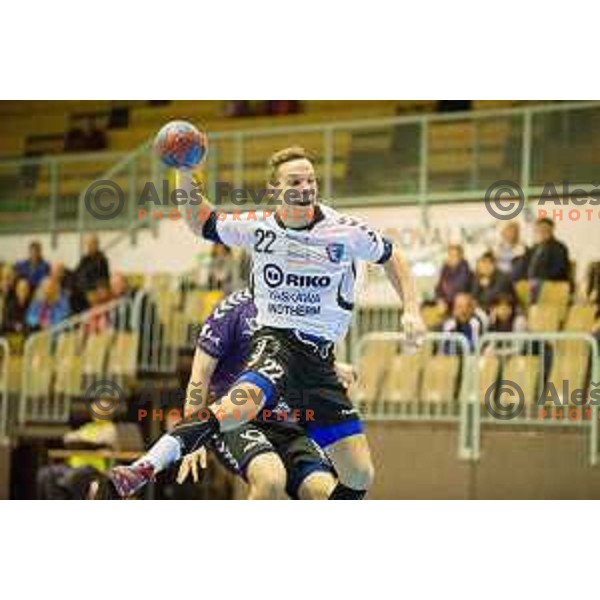 in action during handball match Maribor Branik - Riko Ribnica, 1. NLB Leasing liga, Maribor, Tabor Hall, 8.3.2015