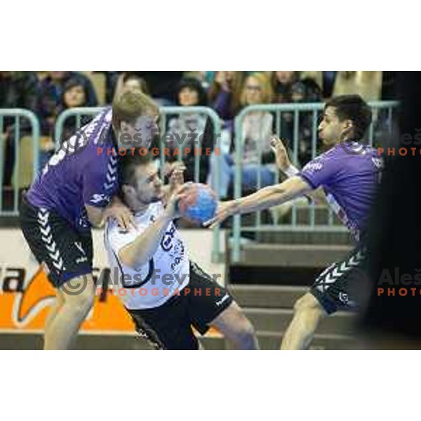 in action during handball match Maribor Branik - Riko Ribnica, 1. NLB Leasing liga, Maribor, Tabor Hall, 8.3.2015