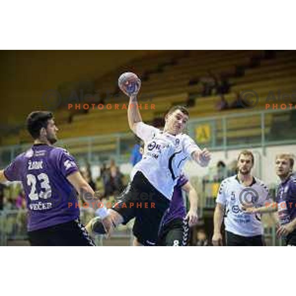 Blaz Fink in action during handball match Maribor Branik - Riko Ribnica, 1. NLB Leasing liga, Maribor, Tabor Hall, 8.3.2015